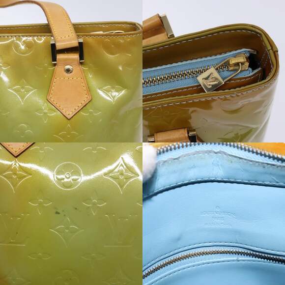 LOUIS VUITTON Monogram Vernis Houston Hand Bag Baby Blue M91005 - Picture 11 of 13